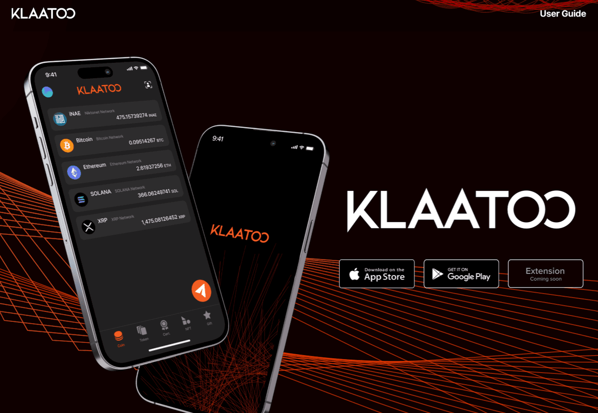 Klaatoo Wallet Download Page